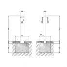 ABB TAC fém, elektromos autó töltő tartóoszlop, 2 db Terra AC töltőnek (pedestal back-to-back)